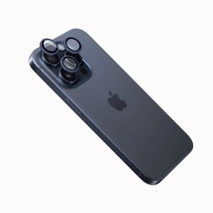 Szkło ochronne aparatu iPhone 15 Pro/15 Pro Max, tytan błękitny