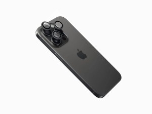 Szkło ochronne aparatu iPhone 15 Pro/15 Pro Max, tytan czarny