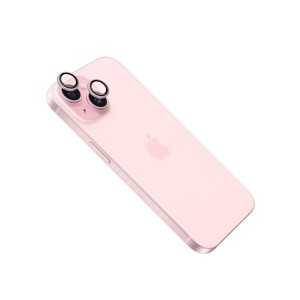 Szkło ochronne aparatu iPhone 16/16 Plus, różowy